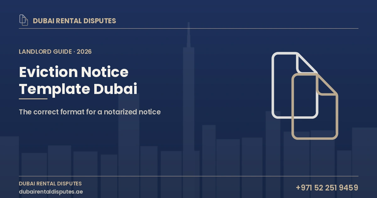 Eviction notice template Dubai