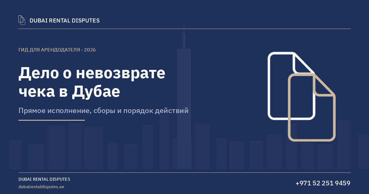 Как подать дело о невозврате чека в Дубае — инструкция по шагам