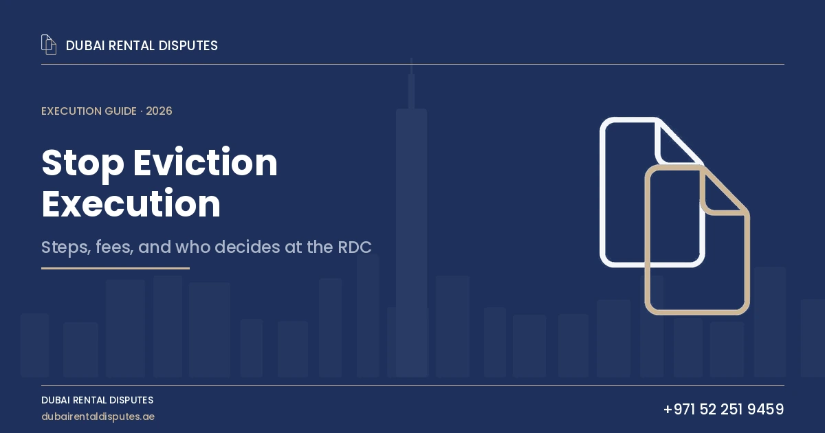 Stop eviction execution in Dubai