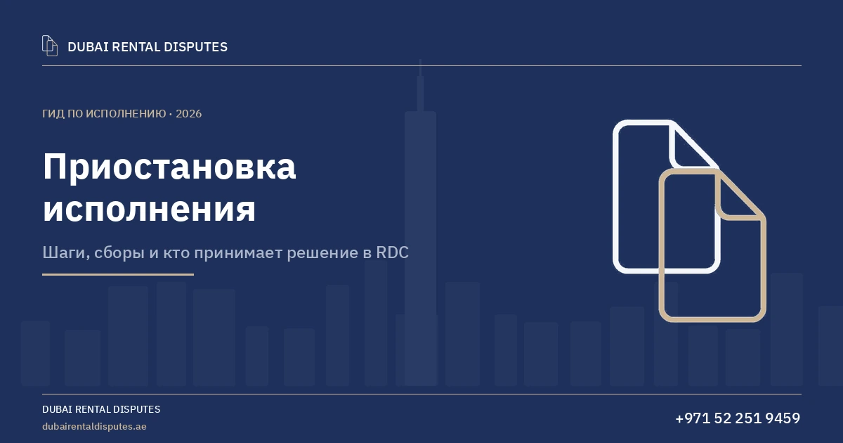Приостановка исполнения решения о выселении в Дубае