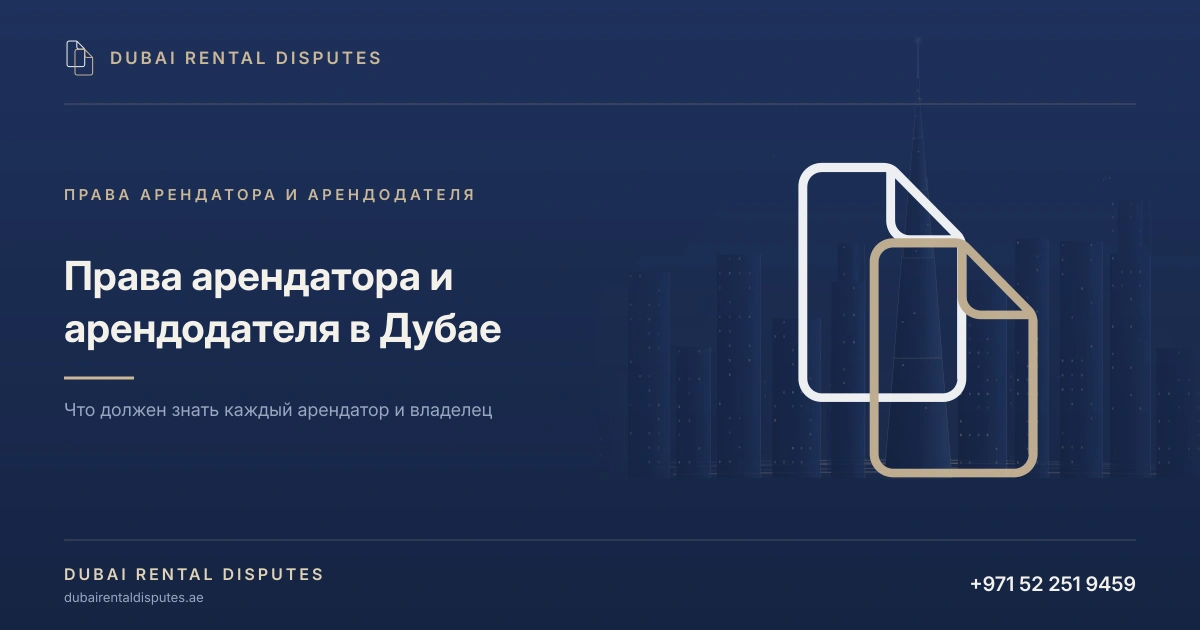 Права арендатора в Дубае и права арендодателя